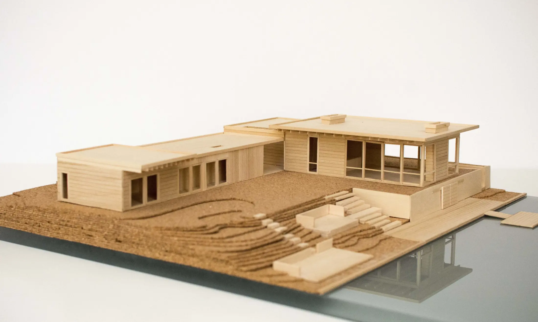 Three quarter view of house model
